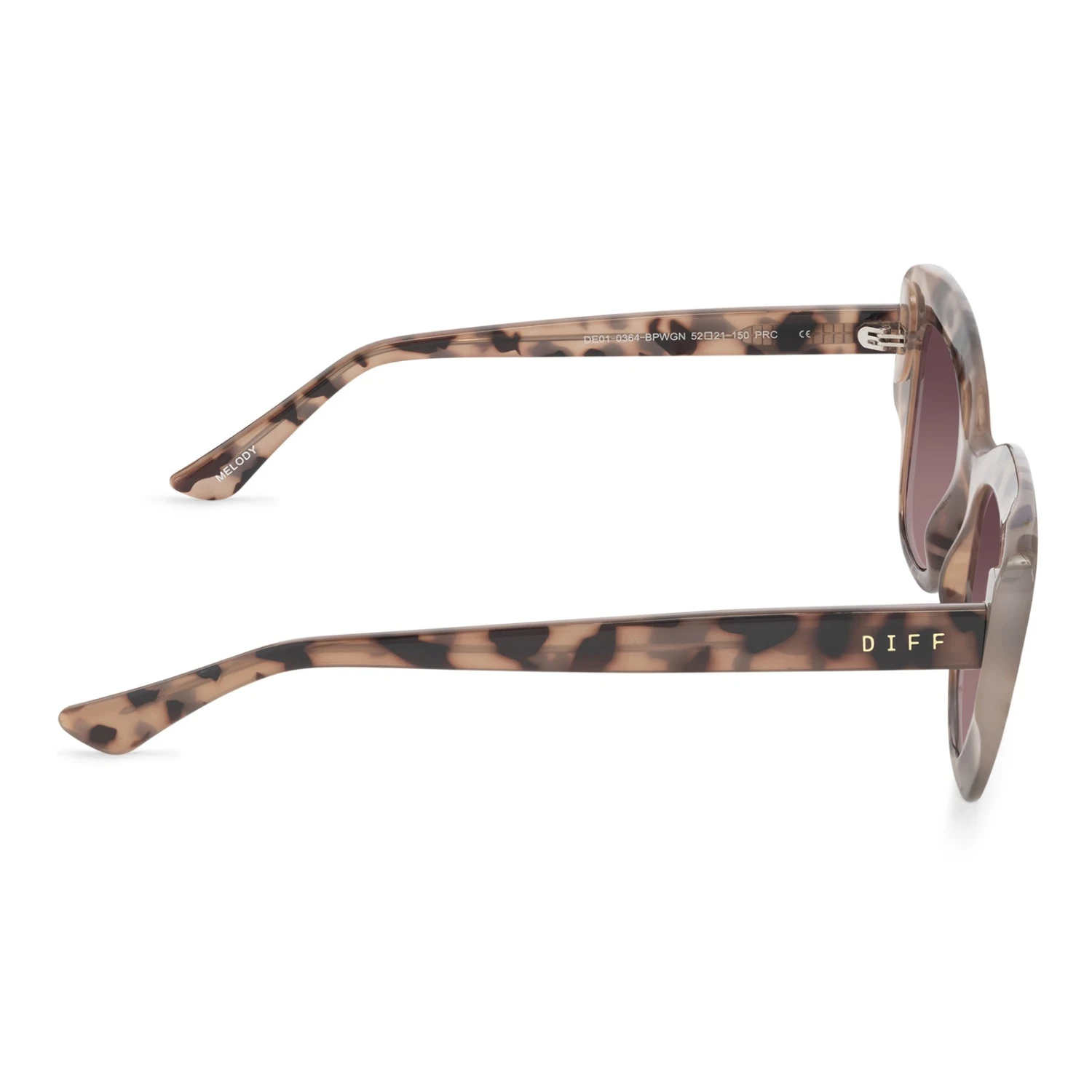 MELODY - BLUSH TORTOISE + WINE GRADIENT SUNGLASSES 5 MELODY - BLUSH TORTOISE + WINE GRADIENT SUNGLASSES - Image 3