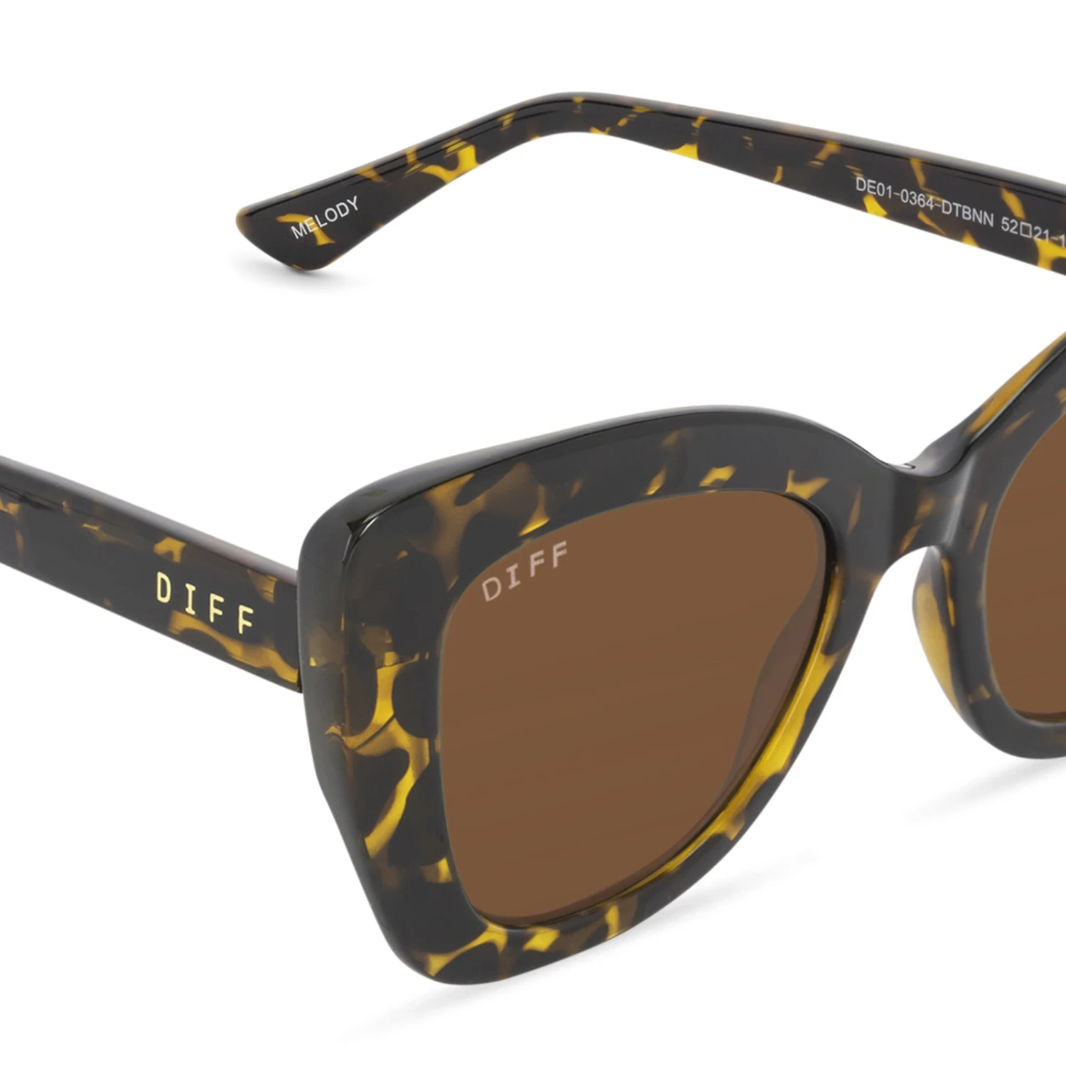 MELODY - DARK TORTOISE + BROWN SUNGLASSES 6 MELODY - DARK TORTOISE + BROWN SUNGLASSES - Image 4