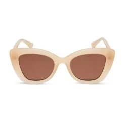 MELODY - MILKY NUDE + SOLID BROWN SUNGLASSES