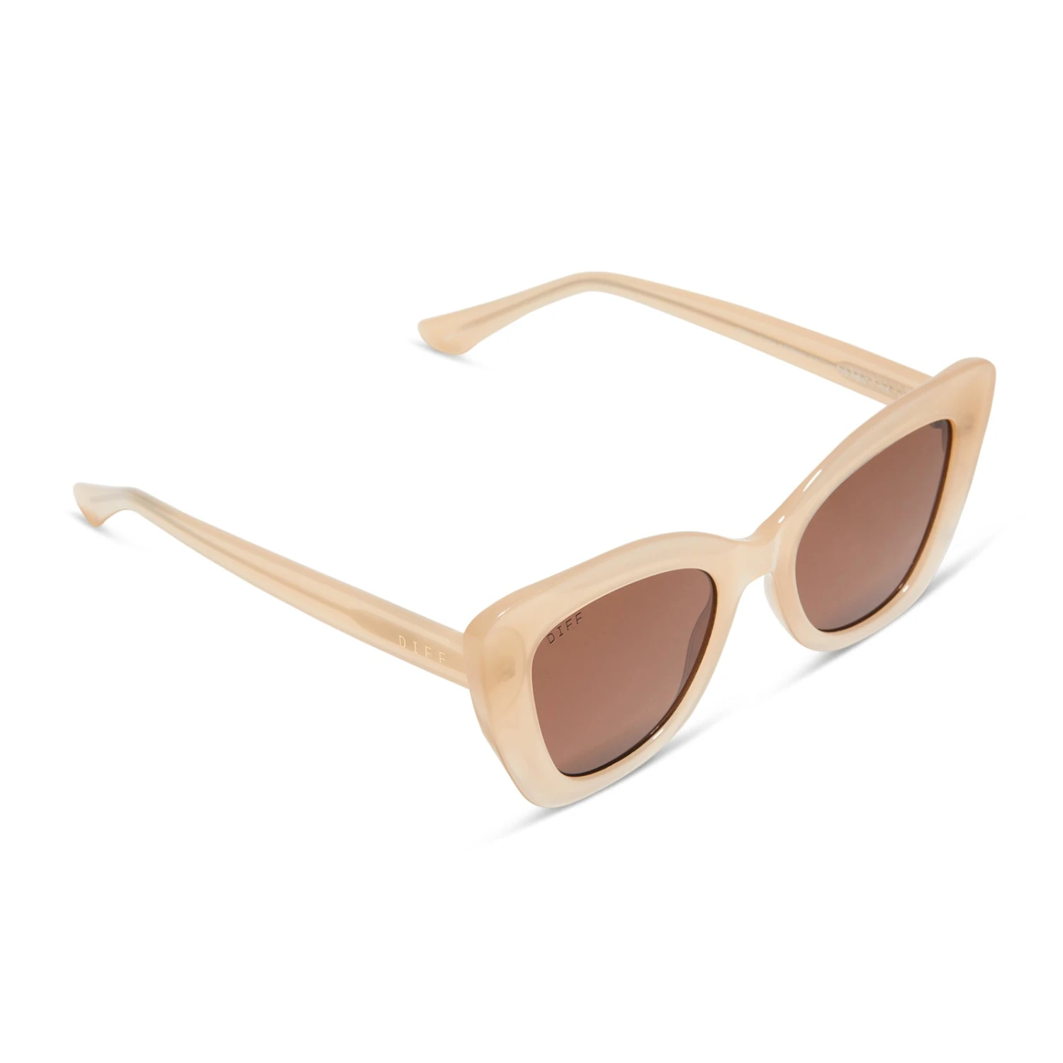 MELODY - MILKY NUDE + SOLID BROWN SUNGLASSES 6 MELODY - MILKY NUDE + SOLID BROWN SUNGLASSES - Image 4