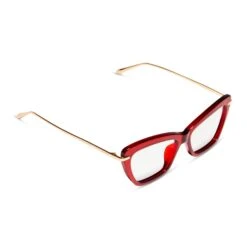 MILA - CARMINE + CLEAR GLASSES -Sunglasses Sales diff eyewear mila carmine clear glasses alt 4