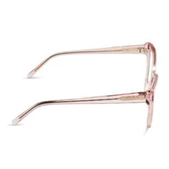 PENELOPE - LIGHT PINK CRYSTAL + CLEAR GLASSES -Sunglasses Sales diff eyewear penelope light pink crystal prescription glasses alt 3