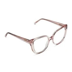 PENELOPE - LIGHT PINK CRYSTAL + CLEAR GLASSES -Sunglasses Sales diff eyewear penelope light pink crystal prescription glasses alt 4
