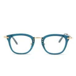 RUE - DEEP AQUA + CLEAR GLASSES