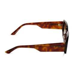 ADRIENNE BAILON - STRUT + TORTOISE + BROWN GRADIENT SUNGLASSES -Sunglasses Sales diff eyewear strut tortoise brown gradient sunglasses alt 3