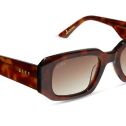 ADRIENNE BAILON - STRUT + TORTOISE + BROWN GRADIENT SUNGLASSES -Sunglasses Sales diff eyewear strut tortoise brown gradient sunglasses alt 4