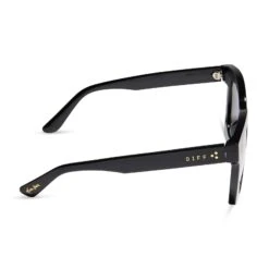 KRISTA HORTON - THE KAMP + BLACK + SOLID GREY POLARIZED SUNGLASSES -Sunglasses Sales diff eyewear the kamp black grey polarized sunglasses alt 3