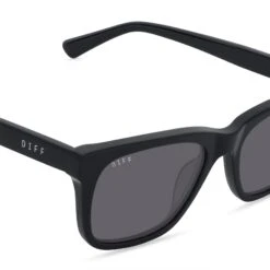 WESLEY - BLACK + GREY POLARIZED SUNGLASSES -Sunglasses Sales diff eyewear wesley black grey polarized sunglasses alt 4