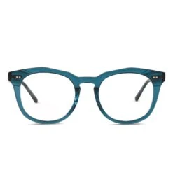 WESTON - DEEP AQUA + CLEAR GLASSES