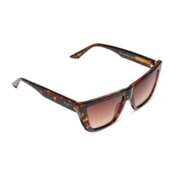 WINONA - DARK TORTOISE + BROWN GRADIENT SUNGLASSES -Sunglasses Sales diff eyewear winona dark tortoise brown gradient sunglasses alt 4