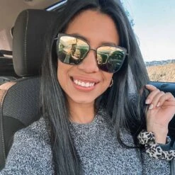 BECKY - MATTE BLACK + GOLD MIRROR SUNGLASSES -Sunglasses Sales diff eyewear womens cat eye sunglasses marylinlogger grace black gold mirror