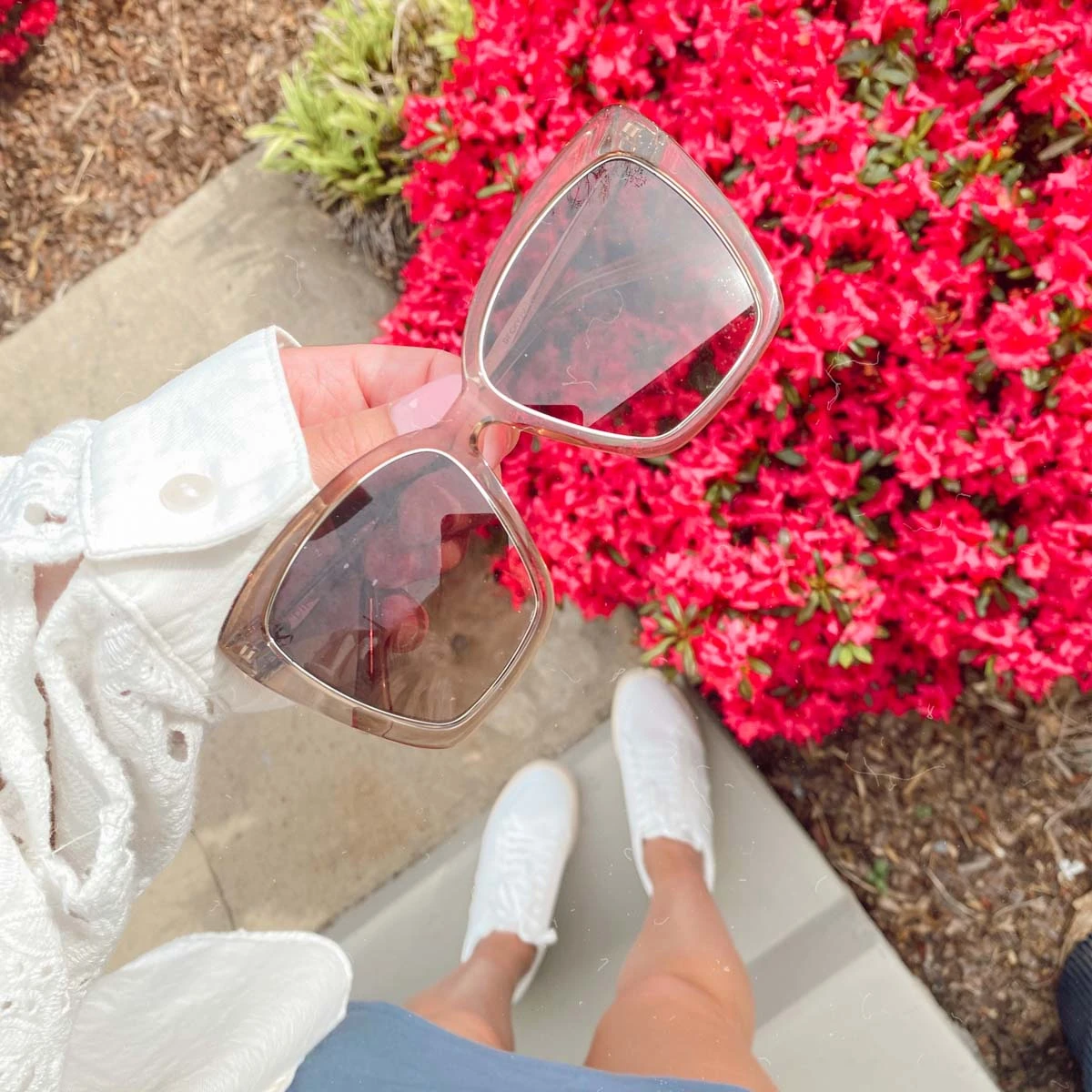 BECKY IV - VINTAGE CRYSTAL + BROWN GRADIENT SUNGLASSES 5 BECKY IV - VINTAGE CRYSTAL + BROWN GRADIENT SUNGLASSES - Image 3
