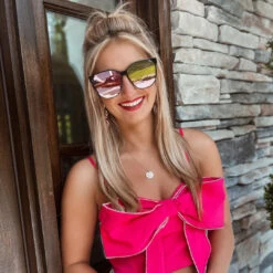 SIA - BLACK + CHERRY BLOSSOM MIRROR SUNGLASSES -Sunglasses Sales diff eyewear womens sunglasses ambermiller sia black cherry blossom mirror v2