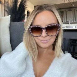 BECKY II - LEOPARD TORTOISE + BROWN GRADIENT SUNGLASSES -Sunglasses Sales diff eyewear womens sunglasses becky ii leopard tortoise grey v2