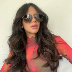 DASH - BRUSHED BROWN + GREY BLUE + POLARIZED SUNGLASSES -Sunglasses Sales diff eyewear womens sunglasses dash brushed brown grey blue polarized