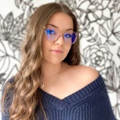 WINSTON - LIGHT PINK CRYSTAL + CLEAR GLASSES -Sunglasses Sales diff july 2021 bychloeleia female winston blue light glasses cafe ole