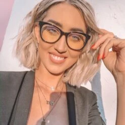 CARINA - BLACK + CLEAR GLASSES 17 CARINA - BLACK + CLEAR GLASSES -Sunglasses Sales diff july 2021 ej hanford female carina blue light glasses black