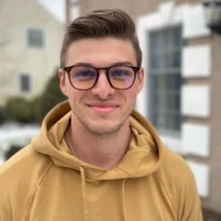 MAXWELL - WHISKEY CRYSTAL + CLEAR GLASSES -Sunglasses Sales diff july 2021 tylermiller11 male maxwell blue light glasses whiskey