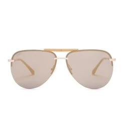 TAHOE - BRUSHED GOLD + GOLD MIRROR SUNGLASSES
